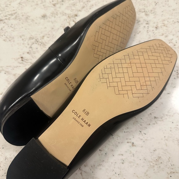 Cole Haan Black Leather Flats with Strap Detail - Picture 4 of 4